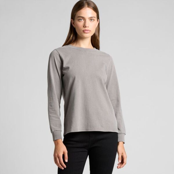 Womens Heavy Faded Long Sleeves Tee Thumbnail