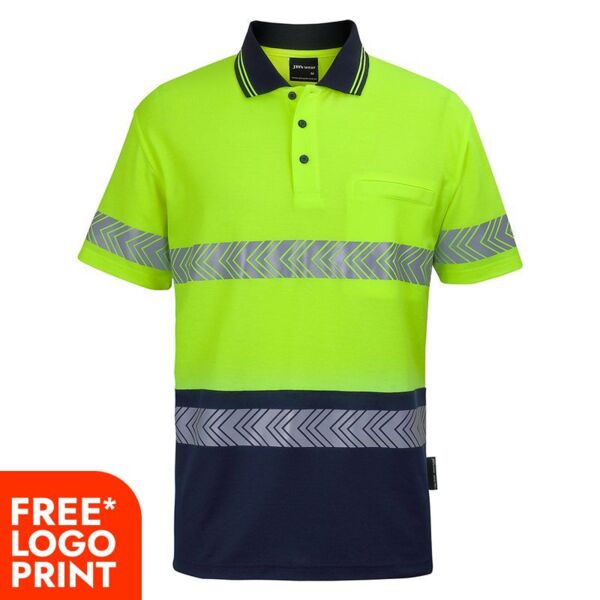 JB's HV Short Sleeve D+N C/Back Segmented  Tape Polo Thumbnail